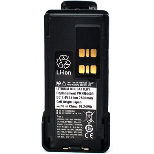  TWAYRDIO PMNN4409 2600mAh Replacement Battery DC 7.4V High-Capacity Li-ion Battery for for MOTOTRBO XPR7350 XPR7550 XPR7380 XPR7580 XPR3300 XPR3500 APX1000 APX2000 APX3000 APX