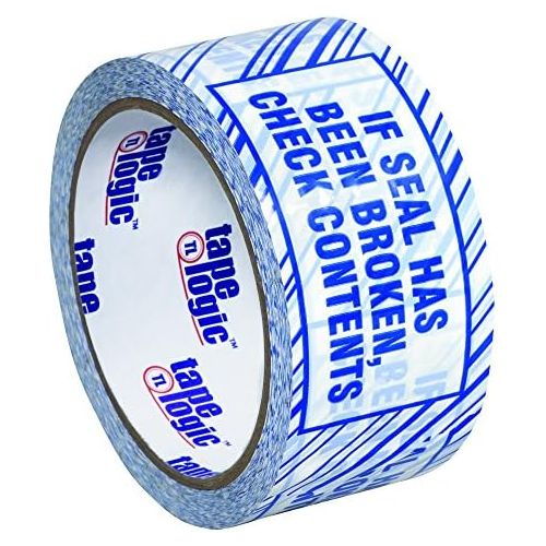  Tape Logic T905ST02 Security Tape, LegendIf Seal Has Been., 110 yds Length x 3 Width, 2.5 mil Thick, Blue on White (Case of 24)