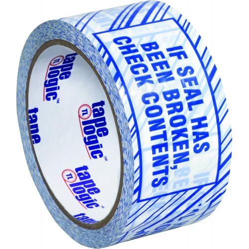  Tape Logic T905ST02 Security Tape, LegendIf Seal Has Been., 110 yds Length x 3 Width, 2.5 mil Thick, Blue on White (Case of 24)