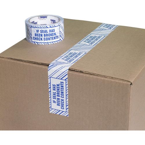  Tape Logic T905ST02 Security Tape, LegendIf Seal Has Been., 110 yds Length x 3 Width, 2.5 mil Thick, Blue on White (Case of 24)