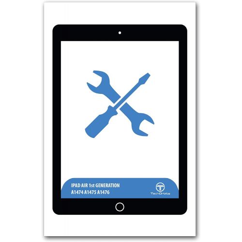  [아마존베스트]TechOrbits Ipad Air 1st Generation Touch Screen Replacement Glass Digitizer 9.7” with Home Button A1474 A1475 A1476 Repair Guide & Tool Kit (White)