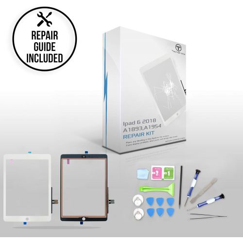  [아마존베스트]TechOrbits IPAD 6th Generation 2018 (A1893, A1954) Touch Screen Replacement Glass Digitizer 9.7” with Repair Guide & Tool Kit (White)