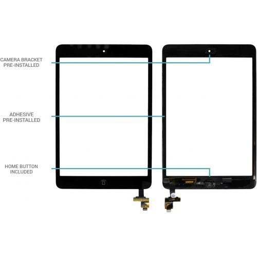  [아마존베스트]TechOrbits IPAD Mini Touch Screen Replacement Glass Digitizer 7.9” Mini & Mini 2 Retina Display with IC Chip & Home Button A1432 A1454 A1455 A1489 A1490 A1491 Repair Guide & Tool k
