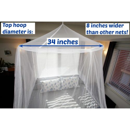  Tedderfield Premium Mosquito Net for King and California King Size Beds; Conical Screen Netting; Spacious Canopy Extra Wide + Extra Long; Indoor Outdoor Use; Ideal for Travel; Inse