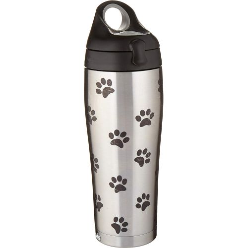  Visit the Tervis Store Tervis Rescue Favorite Breed Stainless Steel Insulated Tumbler with Black with Gray Lid, 24oz Water Bottle, Silver