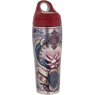 Visit the Tervis Store Tervis Purple Lotus Flower Stainless Steel Insulated Tumbler with Maroon Lid, 24oz Water Bottle, Silver