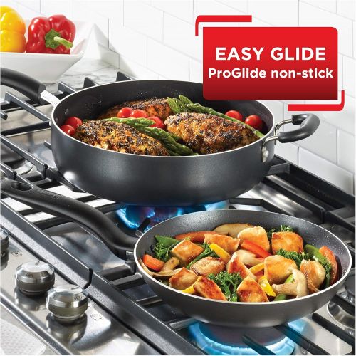 테팔 [아마존베스트]T-fal B363S3 Specialty Nonstick 3 PC Fry Pan Cookware Set, 3-Pack, Black