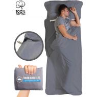 Tough Outdoors XL Sleeping Bag Liner - Travel & Camping Sheet - Lightweight Adult Sleep Sack - Ideal for Traveling, Hostels, Camping & Backpacking