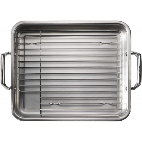  Tramontina 80203010DS 18.75 Inch Roasting Pan, 18.75-Inch, Stainless Steel