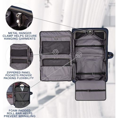  Visit the Travelpro Store Travelpro Crew Versapack-Carry-on Rolling Garment Bag, Patriot Blue, One Size