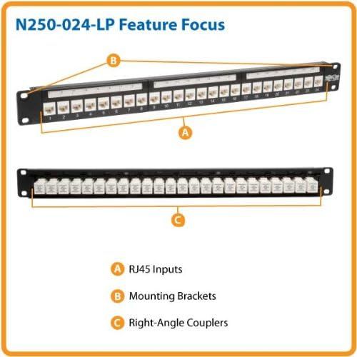  Tripp Lite TRIPP LITE N250-024-LP 24-Port Cat6Cat5e Low Profile Wallmount Patch Panel 1U TAA