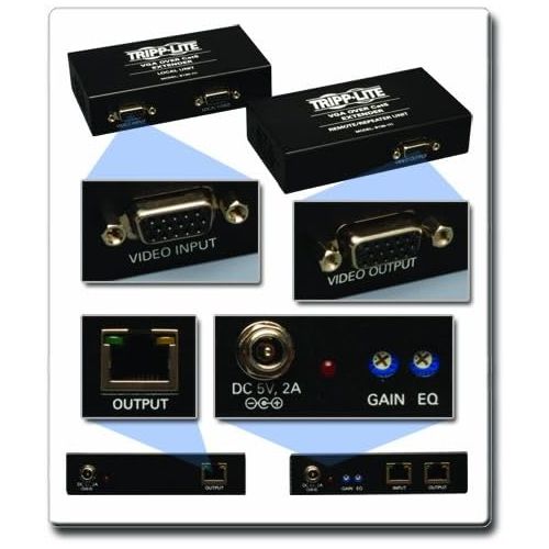  Tripp Lite VGA over Cat5  Cat6 Extender, Transmitter and Repeater 1920x1440 at 60Hz(B130-111)