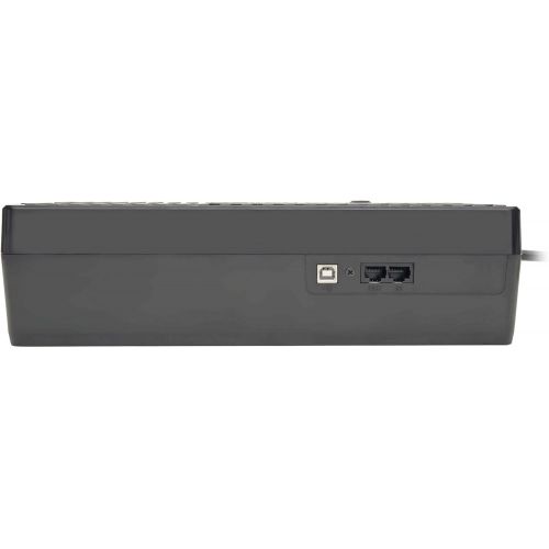 Tripp Lite 900VA UPS Battery Backup, 480W Eco Green, USB, RJ11, Muted Alarm, 12 Outlets (ECO900UPSM)