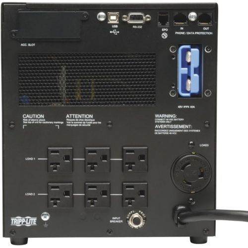  Tripp Lite SmartOnline 120V 2.2kVA 1.8kW Double-Conversion UPS, Tower, Extended Run, Network Management Card Slot, LCD, USB, DB9 (SU2200XLCD)