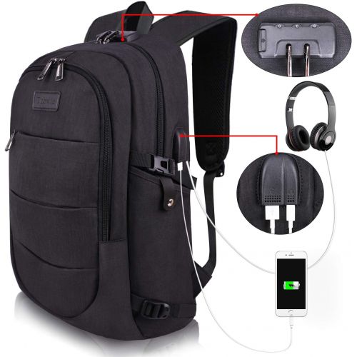  [아마존베스트]Tzowla College Laptop Backpack Water Resistant Anti-Theft Bag with USB Charging Port and Lock 14/15.6 Inch Computer Business Backpacks for Women Men School Student,Bookbag Casual Hiking T