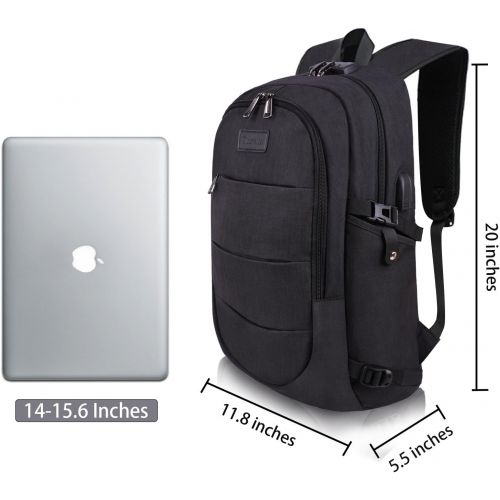  [아마존베스트]Tzowla College Laptop Backpack Water Resistant Anti-Theft Bag with USB Charging Port and Lock 14/15.6 Inch Computer Business Backpacks for Women Men School Student,Bookbag Casual Hiking T