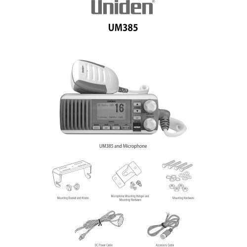  Uniden UM435BK Fixed Mount VHF