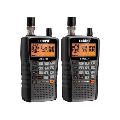  Uniden Bearcat BC125AT 500 Alpha Tagged Channel Bearcat Handheld Scanner (2-Pack)