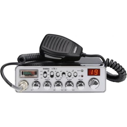  Uniden PC78LTX 40-Channel Truckers CB Radio with Integrated SWR Meter, PA Function, Hi Cut, MicRF Gain, and Instant Channel 9