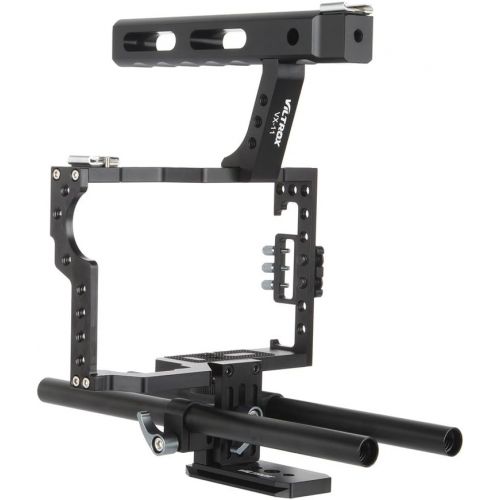  VILTROX Viltrox Video Cage Kit Stabilizer VX-11 Aluminum Alloy Film Movie Making System w 15mm Rail Rod + Top Handle for Panasonic GH5GH4 for Sony A7SA7A7RA7RIIA7SII ILDC Mirrorless