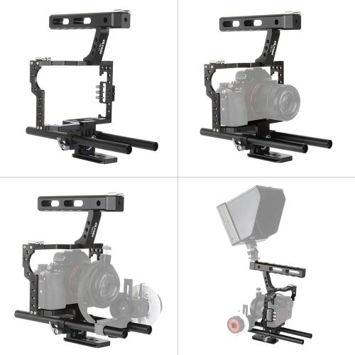  VILTROX Viltrox Video Cage Kit Stabilizer VX-11 Aluminum Alloy Film Movie Making System w 15mm Rail Rod + Top Handle for Panasonic GH5GH4 for Sony A7SA7A7RA7RIIA7SII ILDC Mirrorless