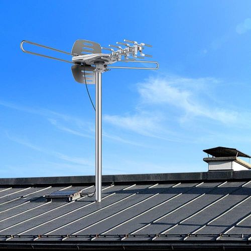  Vansky Outdoor Amplified TV Antenna 150 Mile 360 Rotate Support 2TVs HD UHFVHF Channel