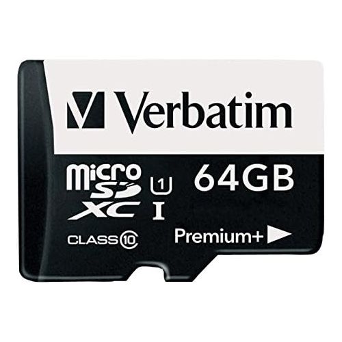  Verbatim 64GB PremiumPlus 533X microSDXC Memory Card with Adapter, UHS-I Class 10, 98742