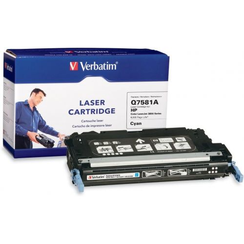  Verbatim Remanufactured Toner Cartridge Replacement for HP Q7581A (Cyan)