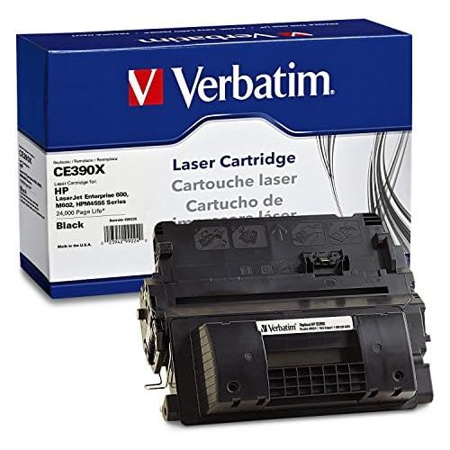  Verbatim Remanufactured Toner Cartridge Replacement for HP CE390X (Black)
