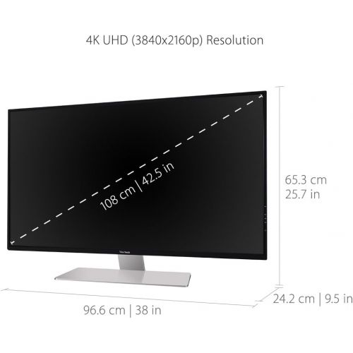  ViewSonic VX3211-4K-MHD 32 Inch Widescreen 4K Monitor with 99% sRGB Color Coverage HDMI VGA and DisplayPort