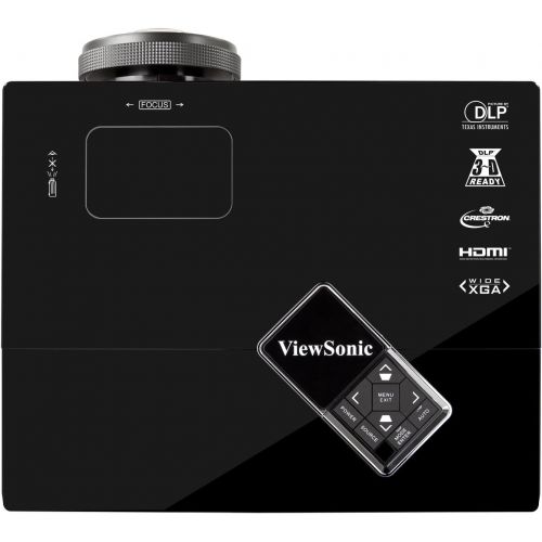  ViewSonic PJD6683WS WXGA 1280x800 DLP Projector, 3000 ANSI Lumens, 15,000:1 Contrast Ratio - Black