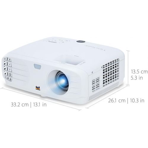  ViewSonic PX706HD 1080p Projector Short Throw with 3000 Lumens 22,000:1 DLP 3D Dual HDMI USB C and Low Input Lag for Home Theater and Gaming