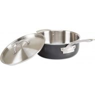 Viking Culinary Viking 5-Ply Hard Stainless Saute Pan with Hard Anodized Exterior, 4 Quart