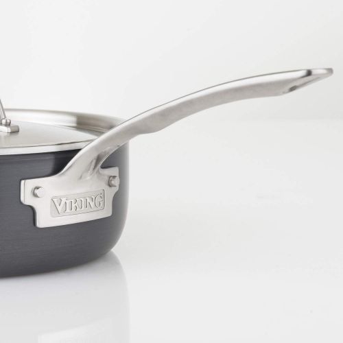  Viking Culinary Viking 5-Ply Hard Stainless Saute Pan with Hard Anodized Exterior, 4 Quart