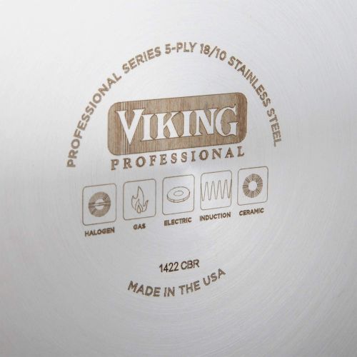  Viking Culinary Viking Professional 5-Ply Stainless Steel Saute Pan, 3.4 Quart