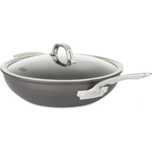  Viking Culinary Viking 40051-0725 Hard Anodized Nonstick Chefs Pan Cookware, 12, Gray