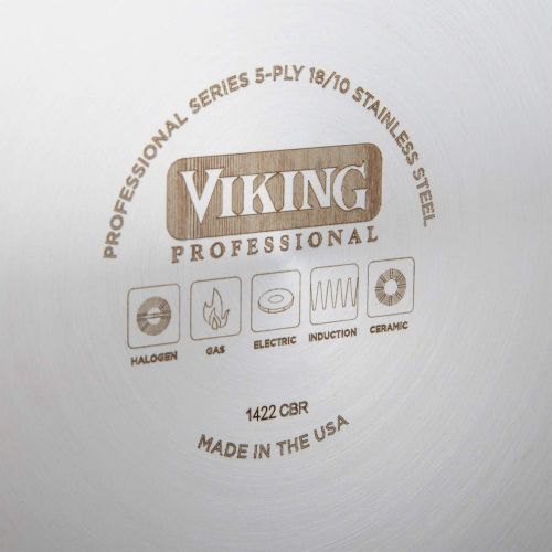  Viking Culinary Viking Professional 5-Ply Stainless Steel Everyday Pan, 6.4 Quart