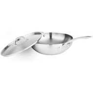 Viking Culinary Viking Professional 5-Ply Stainless Steel Chefs Pan with Lid, 12 Inch