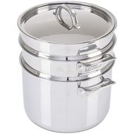 Viking Culinary Viking 3-Ply Stainless Steel Pasta Pot with Steamer, 8 Quart