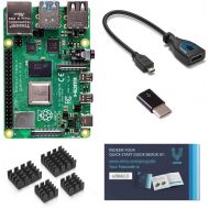 [아마존베스트]Vilros Raspberry Pi 4 with USB-C & Micro HDMI Adapters Quickstart Guide E-Book (4GB)