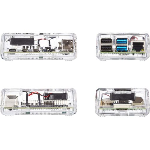  [아마존베스트]Vilros Raspberry Pi 4 Compatible Clear Transparent Case with Built in Fan