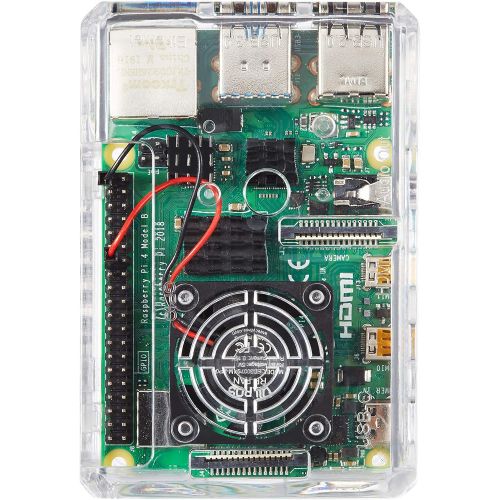  [아마존베스트]Vilros Raspberry Pi 4 Compatible Clear Transparent Case with Built in Fan