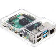 [아마존베스트]Vilros Clear Transparent Slim Compact Case for Raspberry Pi 4-Includes Sealed and Open Cover Options