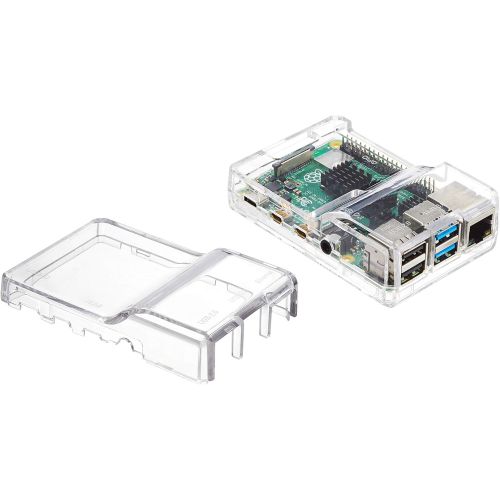  [아마존베스트]Vilros Clear Transparent Slim Compact Case for Raspberry Pi 4-Includes Sealed and Open Cover Options