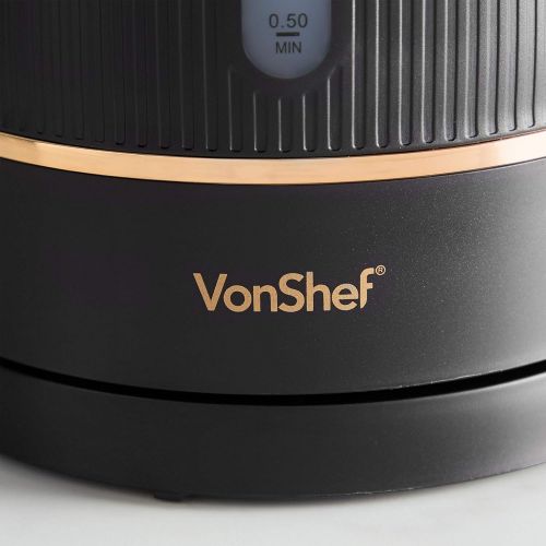  Visit the VonShef Store VonShef Kettle 1.5L, 2200W - Water Level Indicator, Removable Filter & Automatic Shut-Off Function - Electric & Wireless - Black & Copper