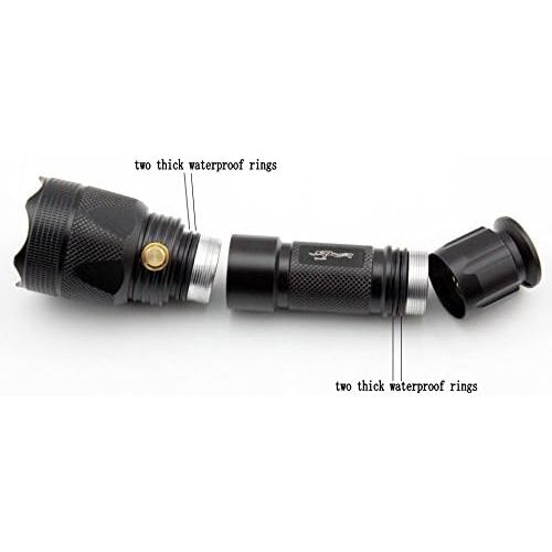  WINDFIRE WindFire1800 Lumens CREE XM-L T6 L2 LED Diving Flashlight Torch Waterproof 80M Light Scuba Diver AAA18650 Battery Powered flashlight Underwater Diving Lamp Torch (Batteries not In