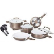 Wearever WearEver C944SA Pure Living Nonstick Ceramic Coating Scratch Resistant PTFE PFOA and Cadmium Free Dishwasher Safe Oven Safe Cookware Set, 10-Piece, Gold