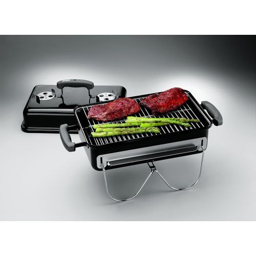  Visit the Weber Store Weber 121020 Go-Anywhere Charcoal Grill,Black,14.5 H x 21 W x 12.25 L