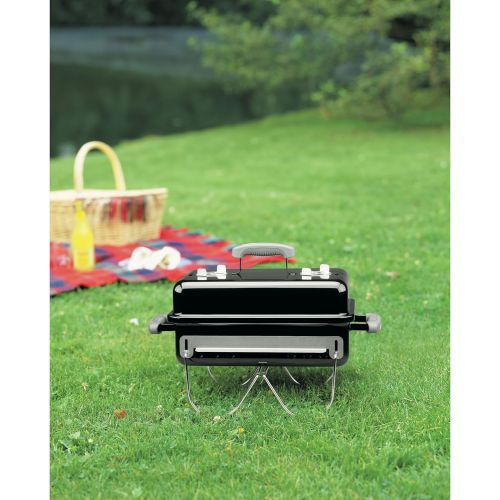  Visit the Weber Store Weber 121020 Go-Anywhere Charcoal Grill,Black,14.5 H x 21 W x 12.25 L