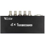 Wiistar 4x1 3Gbs SDI Switcher with ReClock Technology, supports SD-SDI, HD-SDI and 3G-SDI up to 1320 Ft (4 inputs and 1 output)